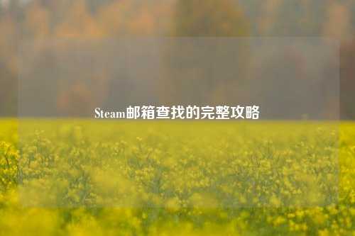 Steam邮箱查找的完整攻略