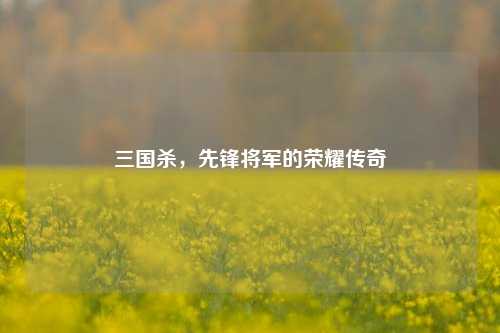 三国杀，先锋将军的荣耀传奇