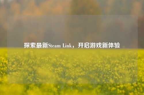 探索最新Steam Link，开启游戏新体验