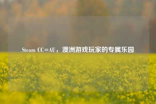 Steam CC=AU,澳洲游戏玩家的专属乐园