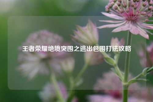 王者荣耀绝境突围之逃出包围打法攻略
