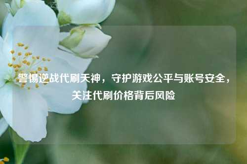 警惕逆战代刷天神，守护游戏公平与账号安全，关注代刷价格背后风险