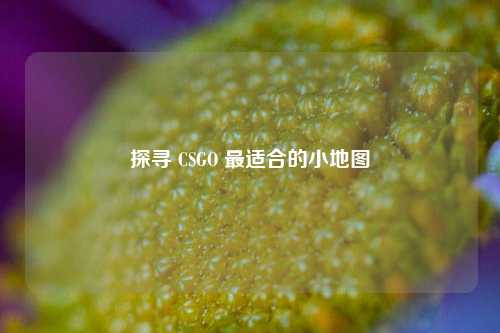 探寻 CSGO 最适合的小地图