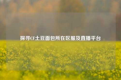 探寻CF土豆面包所在区服及直播平台