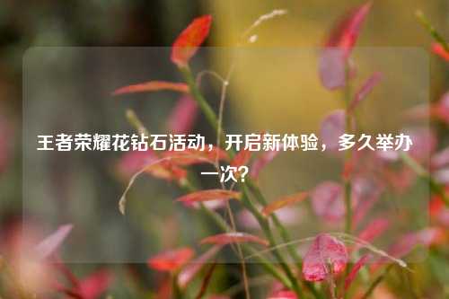 王者荣耀花钻石活动,开启新体验,多久举办一次?