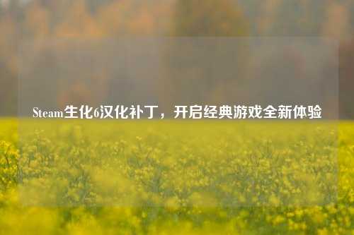 Steam生化6汉化补丁,开启经典游戏全新体验