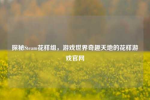 探秘Steam花样组,游戏世界奇趣天地的花样游戏官网