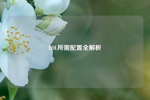 LOL所需配置全解析