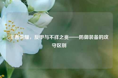 王者荣耀，反甲与不祥之兆——防御装备的攻守区别