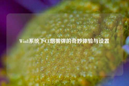 Win8系统下CF烟雾弹的奇妙体验与设置