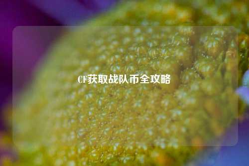 CF获取战队币全攻略