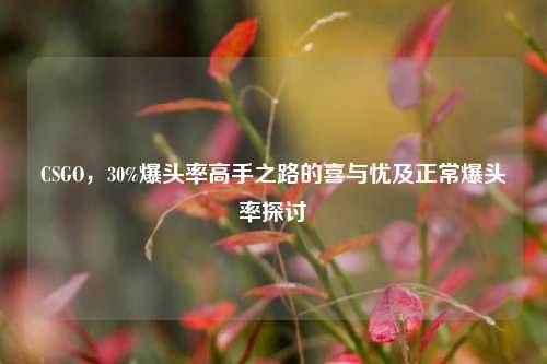 CSGO，30%爆头率高手之路的喜与忧及正常爆头率探讨