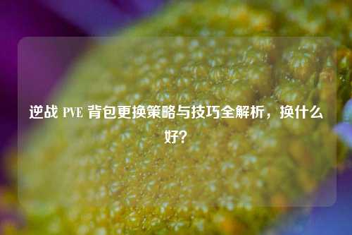 逆战 PVE 背包更换策略与技巧全解析，换什么好？