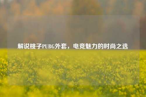 解说桃子PUBG外套,电竞魅力的时尚之选
