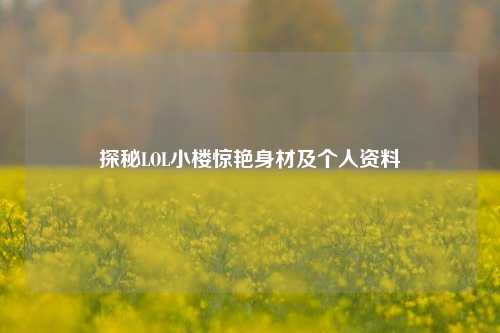 探秘LOL小楼惊艳身材及个人资料