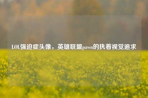 LOL强迫症头像,英雄联盟pawn的执着视觉追求