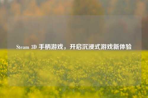Steam 3D 手柄游戏,开启沉浸式游戏新体验