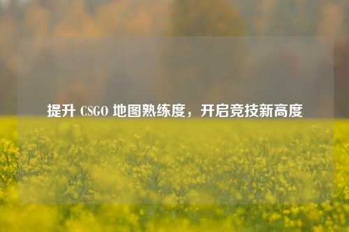提升 CSGO 地图熟练度,开启竞技新高度