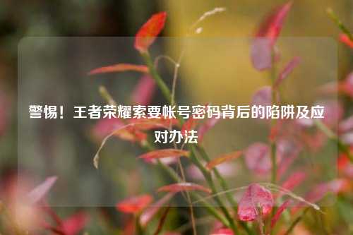 警惕!王者荣耀索要帐号密码背后的陷阱及应对办法