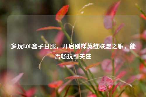 多玩LOL盒子日服,开启别样英雄联盟之旅,能否畅玩引关注